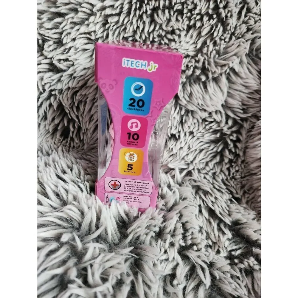 iTech Junior Girls Earbuds & Smartwatch Set - pink Unicorn Print